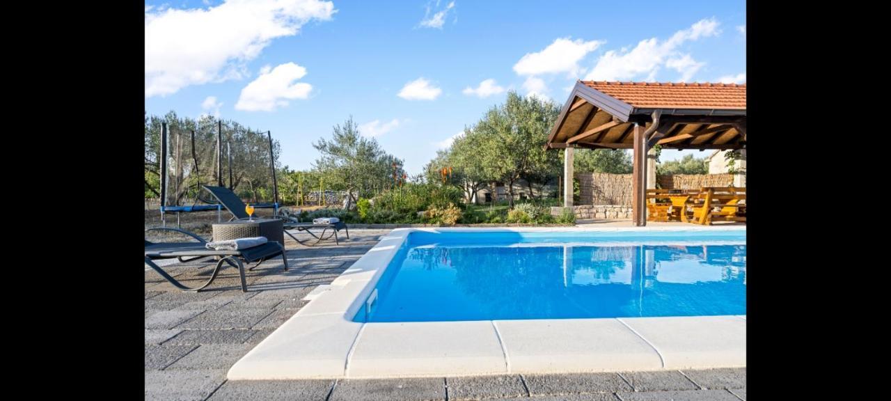Olive Tree House With Jacuzzi, Wifi And 40M2 Pool Villa Siritovci Exterior photo